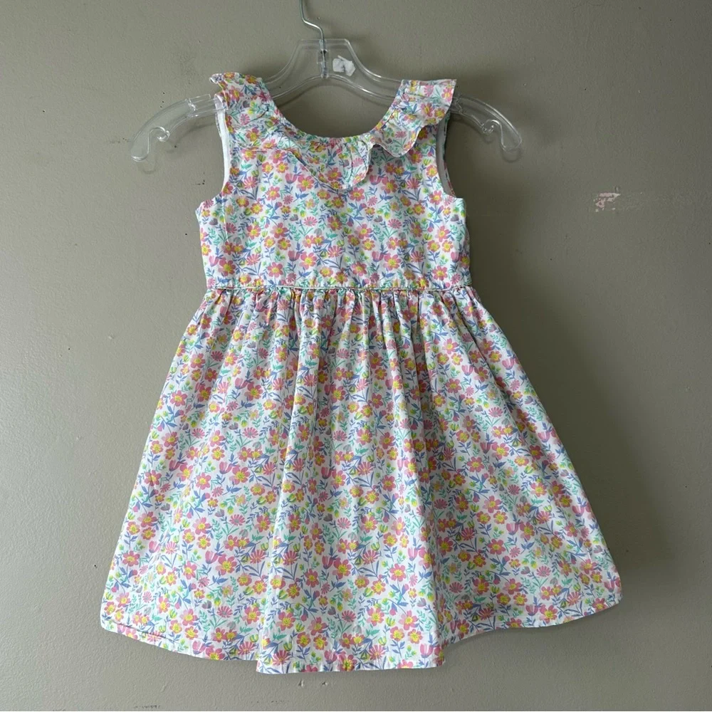 Tommy Bahama girl size 6 floral line‎ ruffle sleeveless dress with back bow